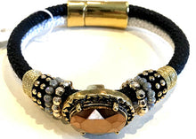 Load image into Gallery viewer, BOHO Magnetic Focal Bracelet - Copper Colored Stone with Dual Band