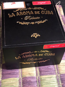 Wood Cigar Box-6-"La Aroma De Cuba-by Robusto"