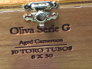 Wood Cigar Box-10-"Oliva-Serie G"