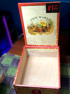 Wood Cigar Box-12-"New World-A.J. Fernandez"