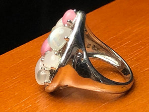 Ring-Multi-Colored Stones-Semi Opaque-6 1/4