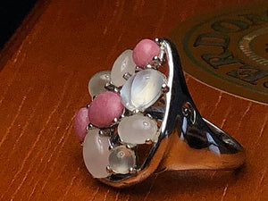 Ring-Multi-Colored Stones-Semi Opaque-6 1/4