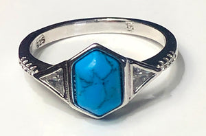 Ring-Terquoise Color Stone-Size 9 1/4