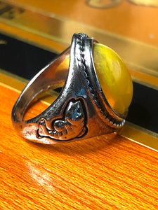 Womens Ring-Oval Stone-yellow-size 5 1/4