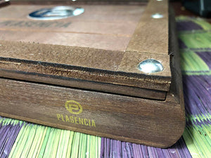 Wood & Leather Cigar Box 23-"Plasencia"