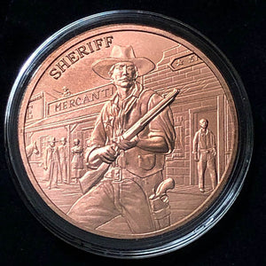 Sheriff-1 oz copper round coin