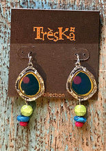 Yellow/Blue Drop Earrings - Tahiti Series by Treska