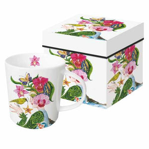 Gift Boxed Porcelain Mug - "La Flora" by PAPAYA Art
