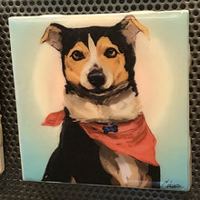 "Astreaux the Dog" Tile Coaster/Magnet by Chigri