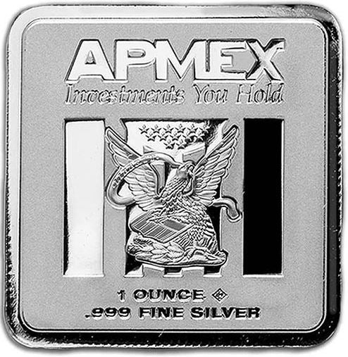 APMEX 1 oz Silver Bar (Square Series)