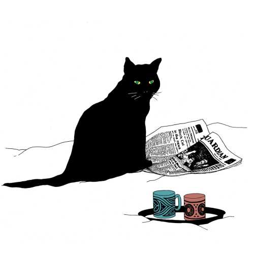 Black Cat Journal Dinner Napkins