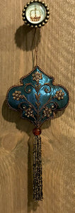 Hanging Knob Ornament - Blue Cloth