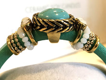 BOHO Magnetic Focal Bracelet - Turquoise Stone with Matching Band