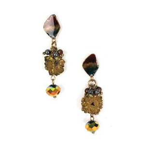 Linked Bead Drop Earrings - Nebula Series by Treska