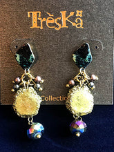 Linked Bead Drop Earrings - Nebula Series by Treska