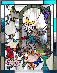 Fairy in Garden- Stained Glass