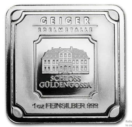Silver Geiger Bar 1 oz Square Series