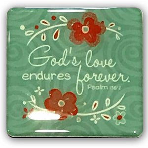 "God's Love Endures Forever" Refrigerator Magnet