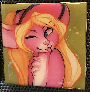 "Pinky the Mouse" Tile Coaster/Magnet by Chigri
