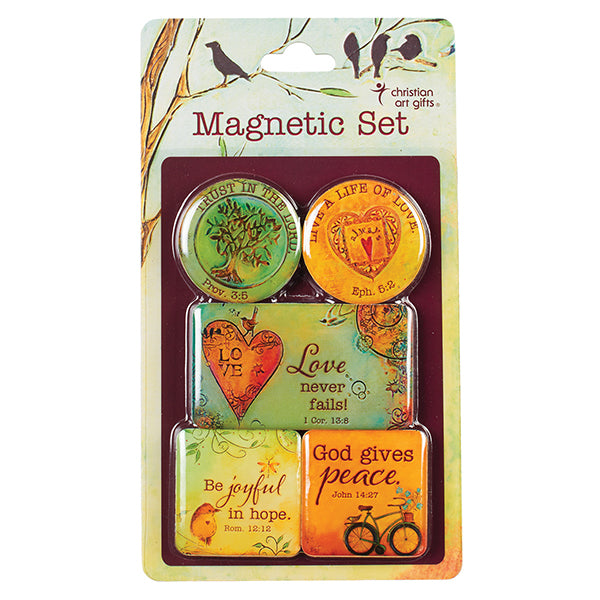 Peaceful Thoughts Refrigerator Magnet Set - 5 pack