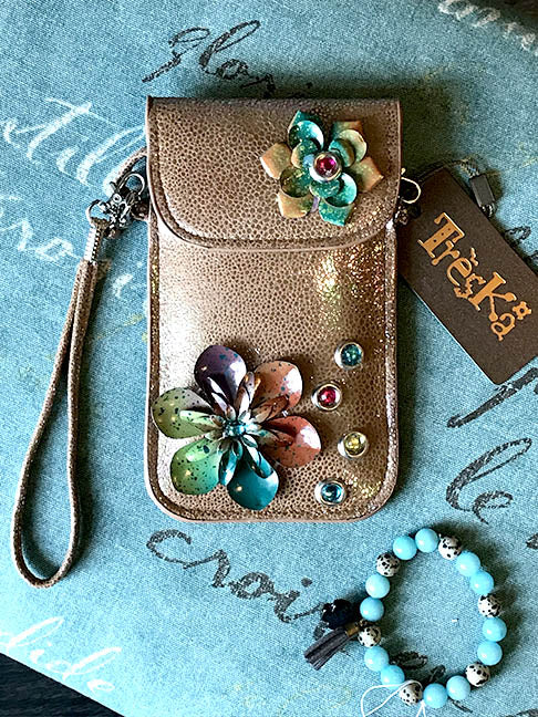 Micro Bag - Copper with Flowers
