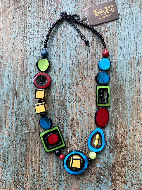 Colorful Cubes Necklace - Tahiti Series by Treska