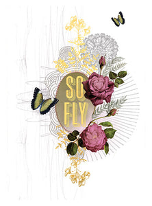 "So Fly" Greeting Card - Papaya Art!
