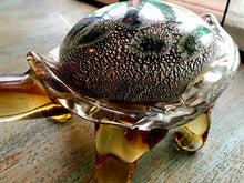 Hand Blown Glass Turtle Sculpture by Dale Tiffany - Green Spotted Back